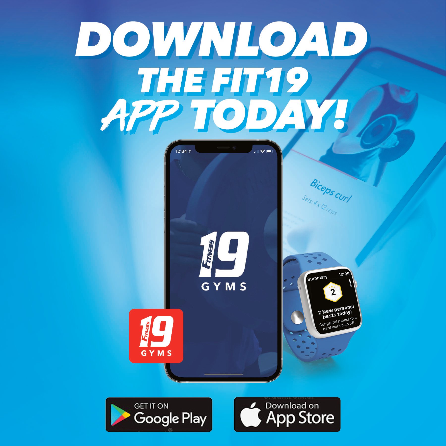 Download the Fitness 19 App